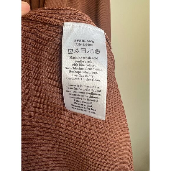 Everlane The Ribbed Wrap Midi Dress - Picture 8 of 9